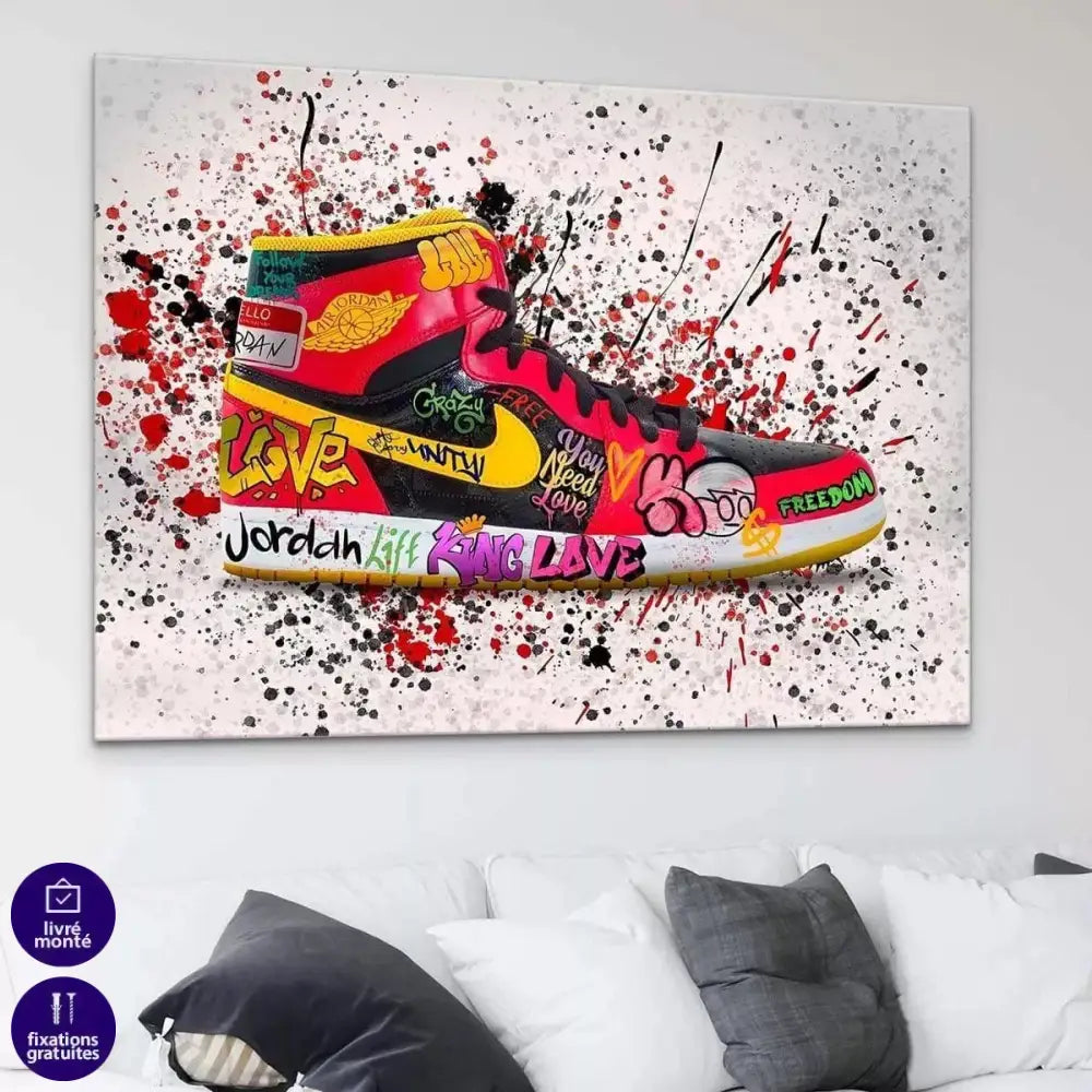 Tableau Street Art Jordan Freedom - Montableaudeco