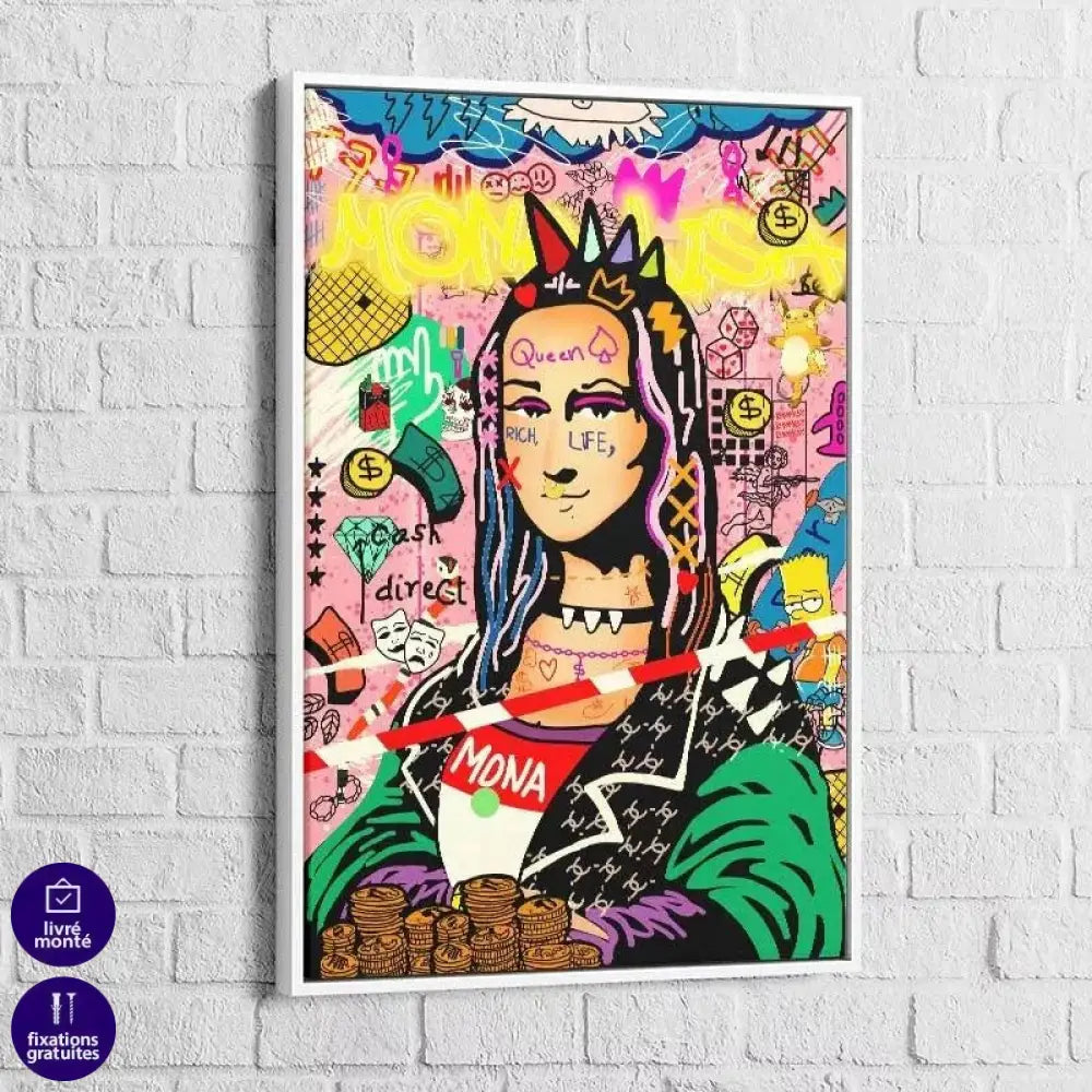 Tableau Street Art La Joconde Graf - Montableaudeco