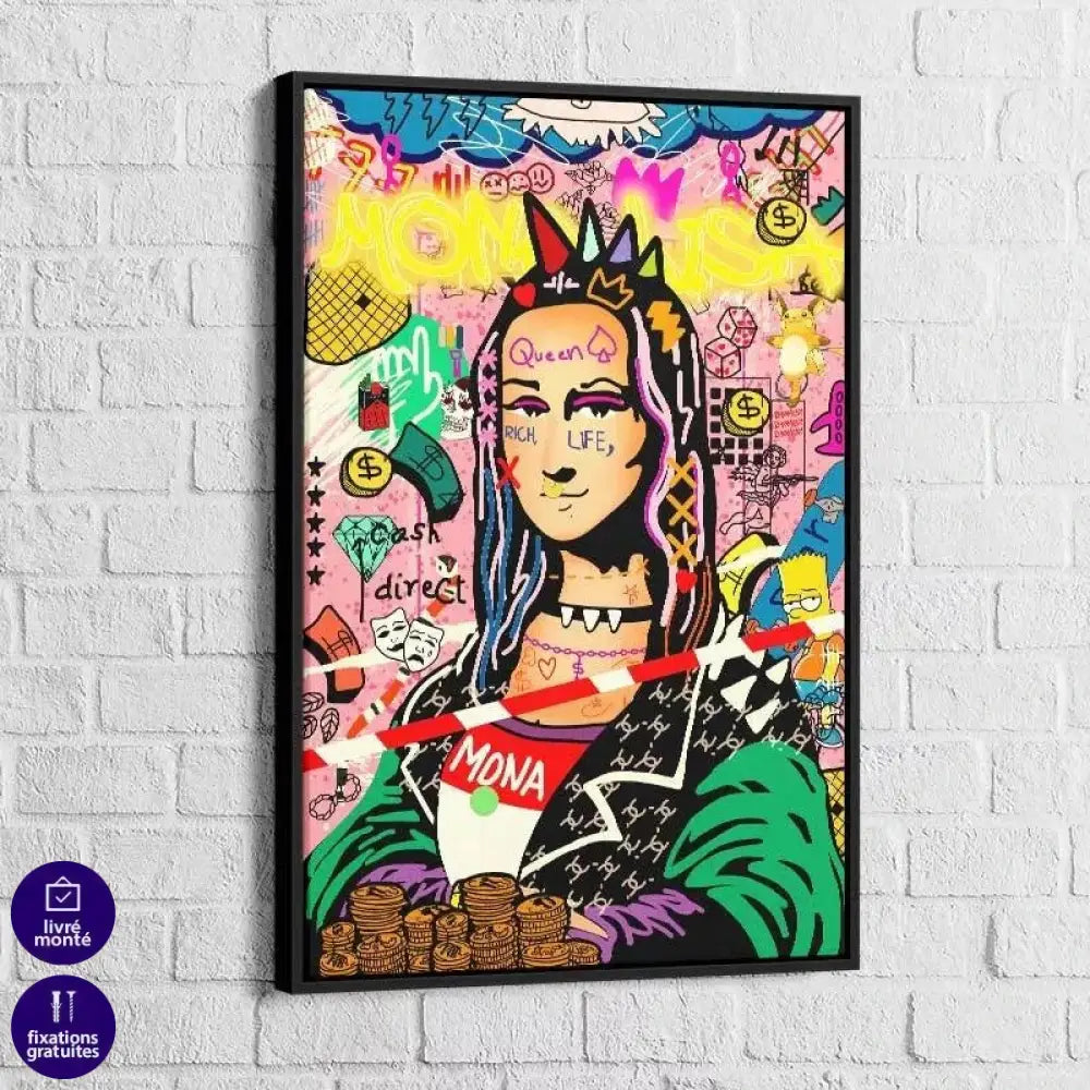 Tableau Street Art La Joconde Graf - Montableaudeco