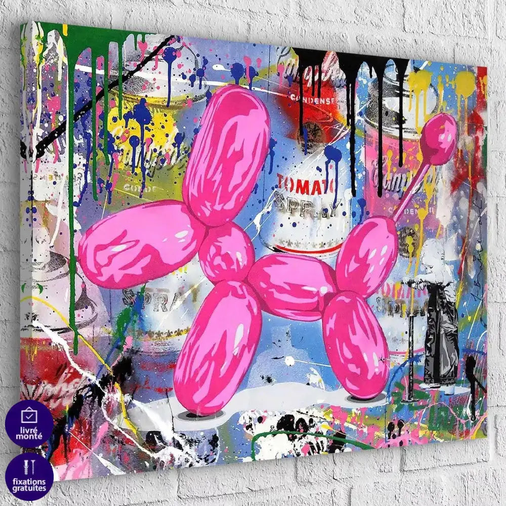 Tableau Street Art L'enfant et son Ballon - Montableaudeco