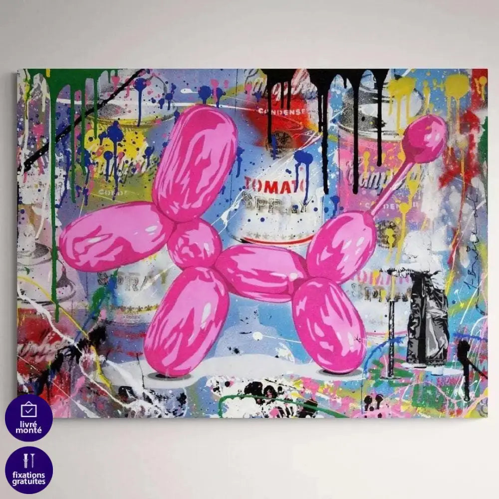 Tableau Street Art L'enfant et son Ballon - Montableaudeco