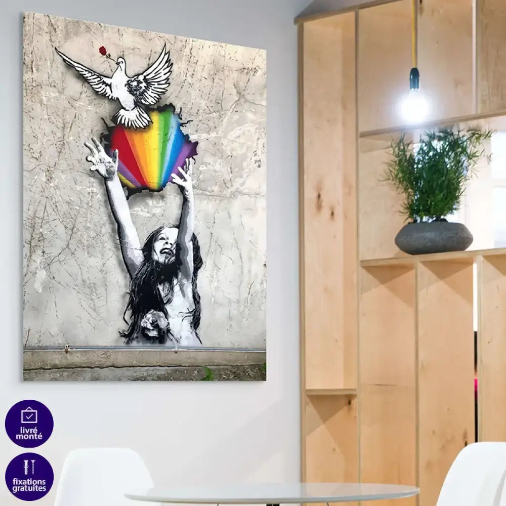 Tableau street art – L’Envol de la Paix