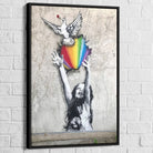 Tableau street art – L’Envol de la Paix, cadre noir