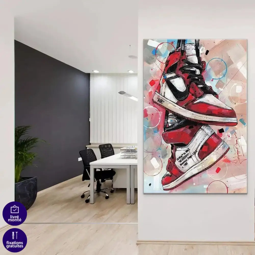 Tableau Street Art Les Jordans - Montableaudeco