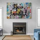 Tableau Street Art Life is Beautiful - Montableaudeco