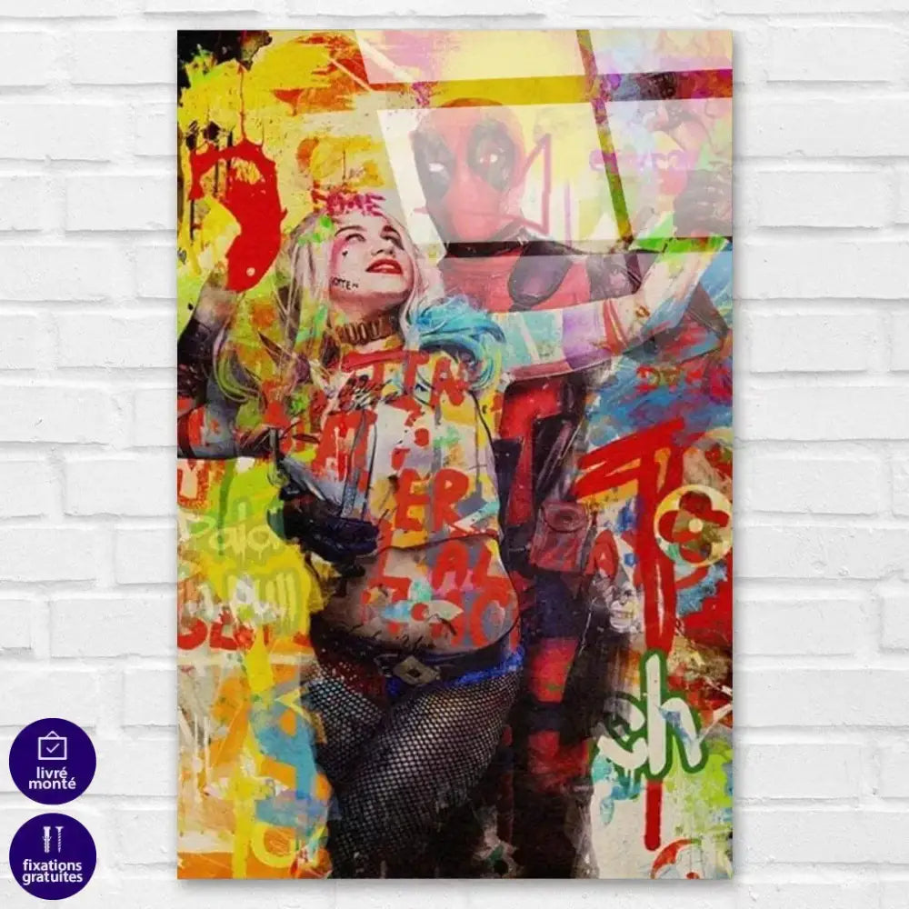 Tableau Street Art Marvel Deadpool - Montableaudeco