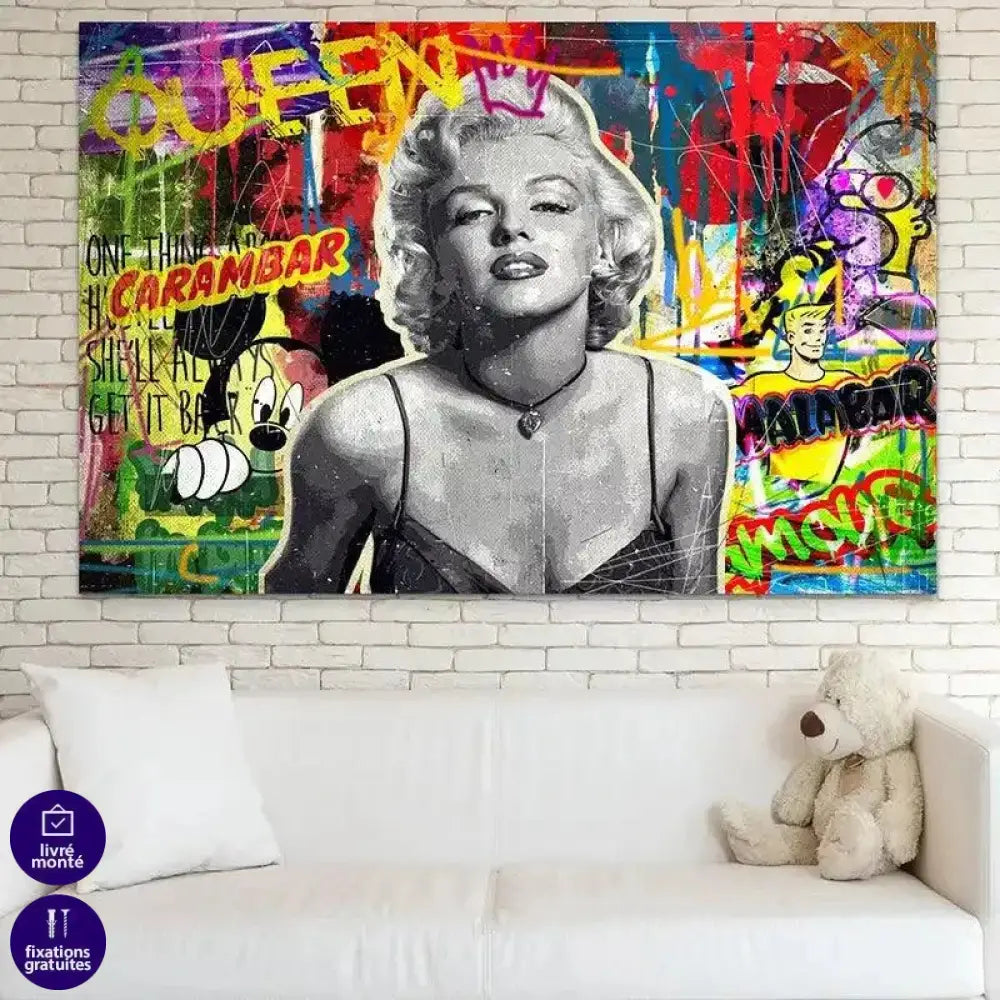Tableau Street Art Marylin Monroe ICON - Montableaudeco