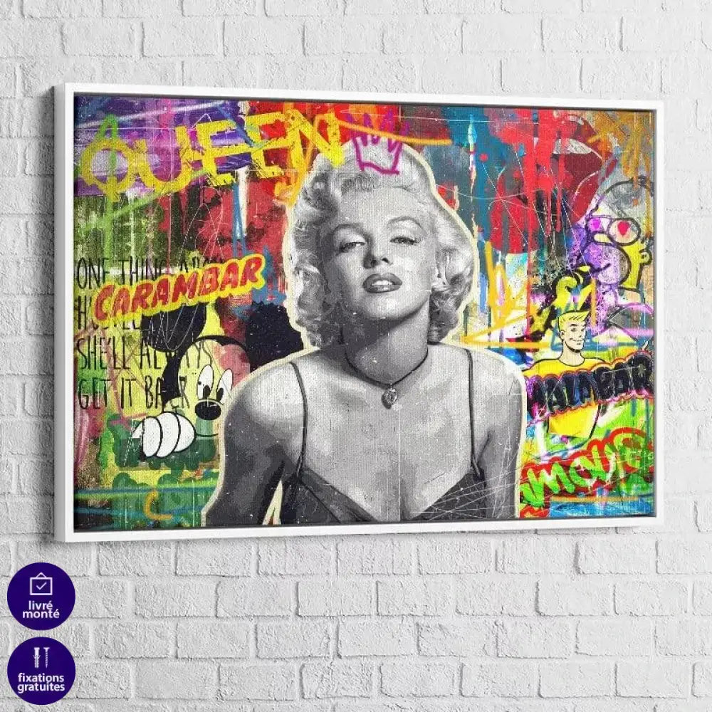 Tableau Street Art Marylin Monroe ICON - Montableaudeco
