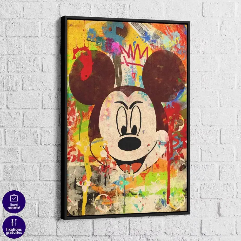 Tableau Street Art Mickey Crazy - Montableaudeco