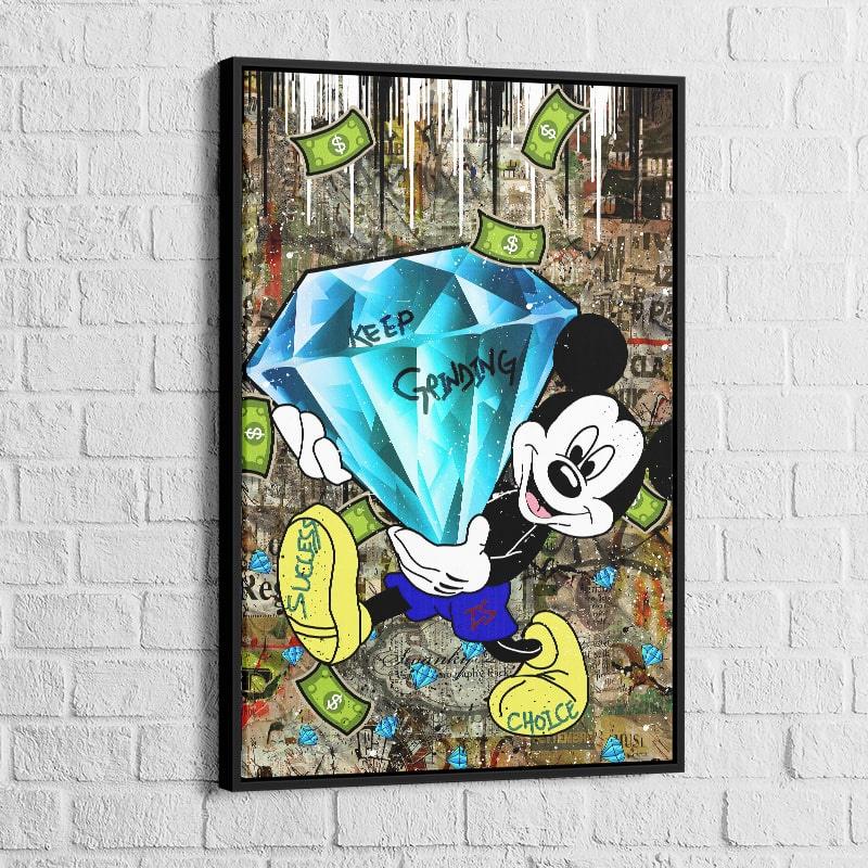 Tableau Street Art Mickey Diamant - Montableaudeco