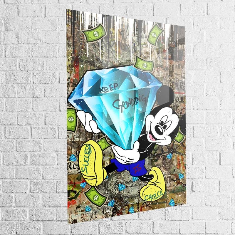 Tableau Street Art Mickey Diamant - Montableaudeco