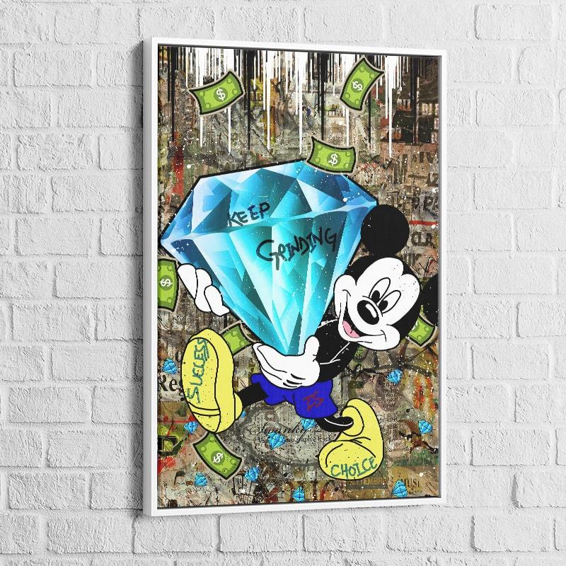 Tableau Street Art Mickey Diamant - Montableaudeco