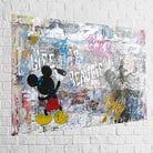 Tableau Street Art Mickey et le Graffiti 40x60cm / Plexiglas Tableau Street Art