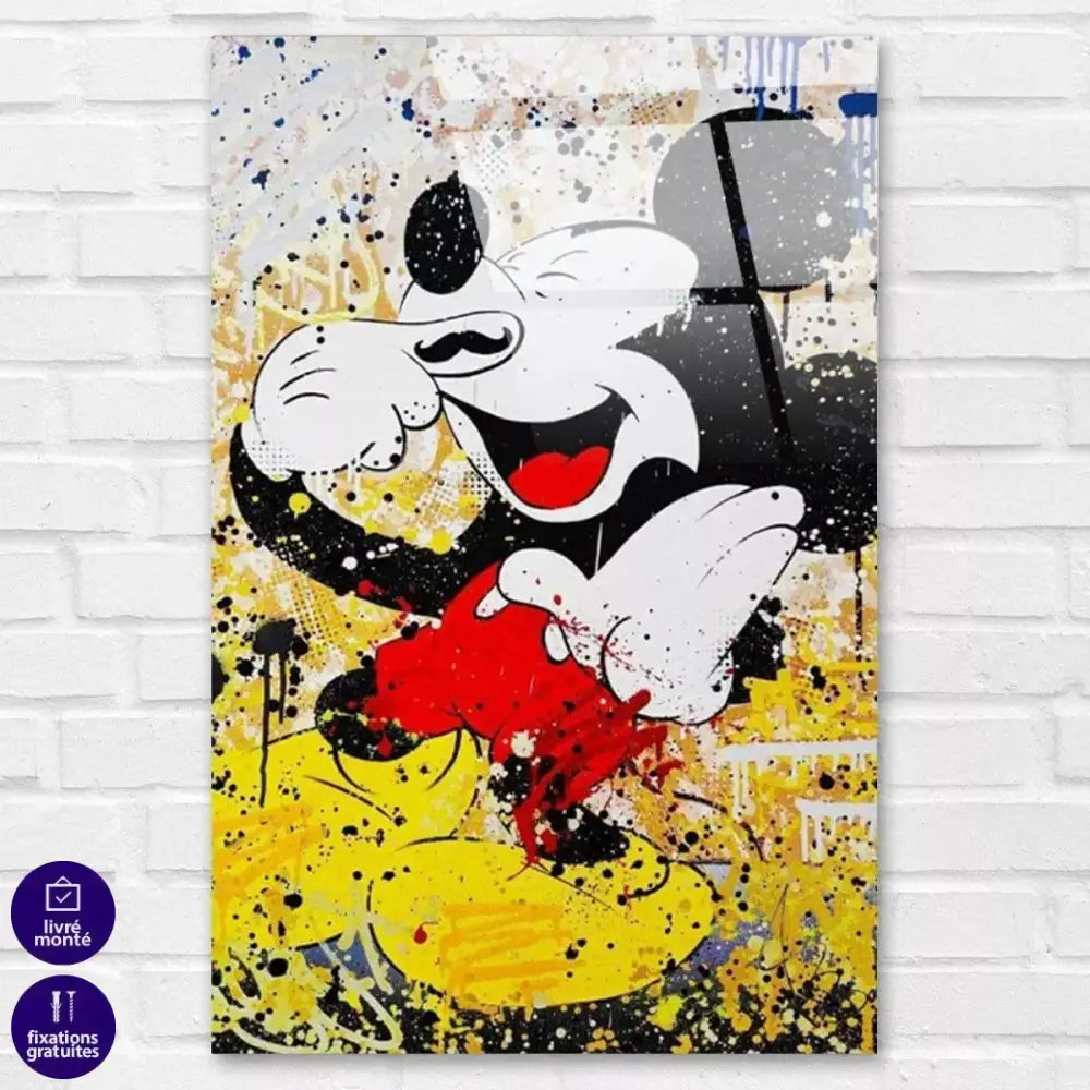 Tableau Street Art Mickey Hilare - Montableaudeco