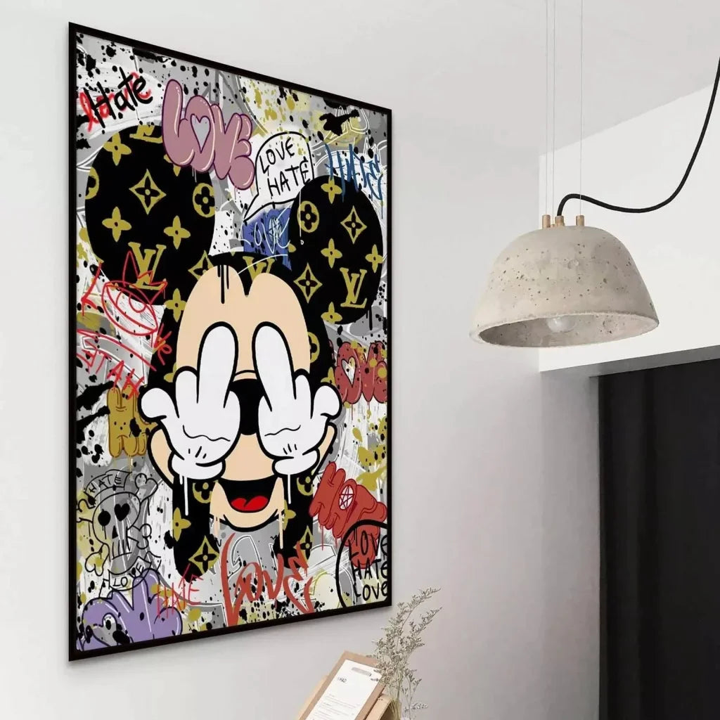 Tableau Original GOMOR - Street Art Batman 50x65cm - Toile Unique Signée Avec Certificat