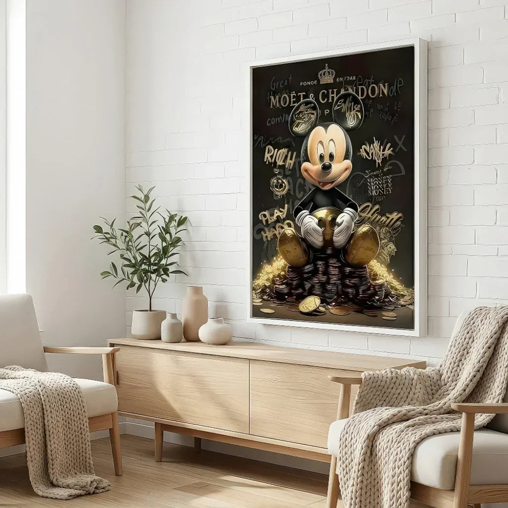 Mickey Millionaire Contemporary Street Art Style Painting