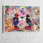 Tableau Street Art Mickey Minnie Love - Montableaudeco