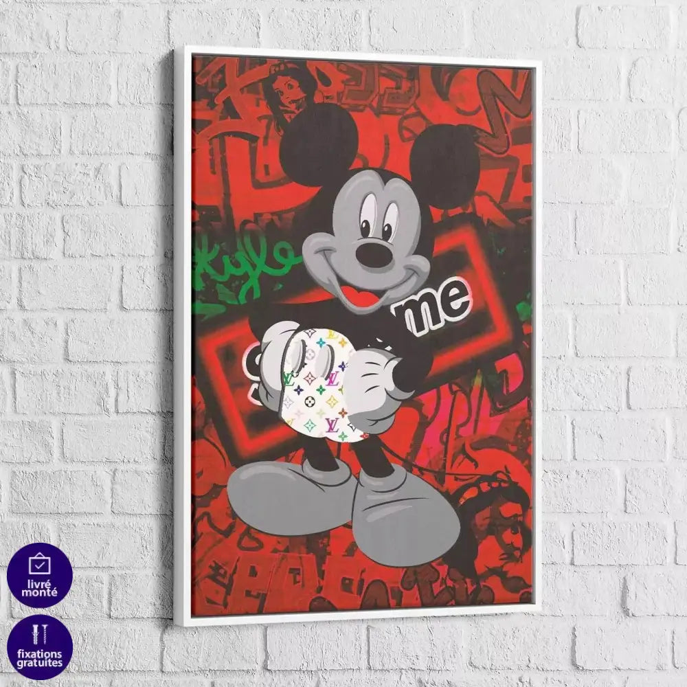 Tableau Street Art Mickey Supreme - Montableaudeco