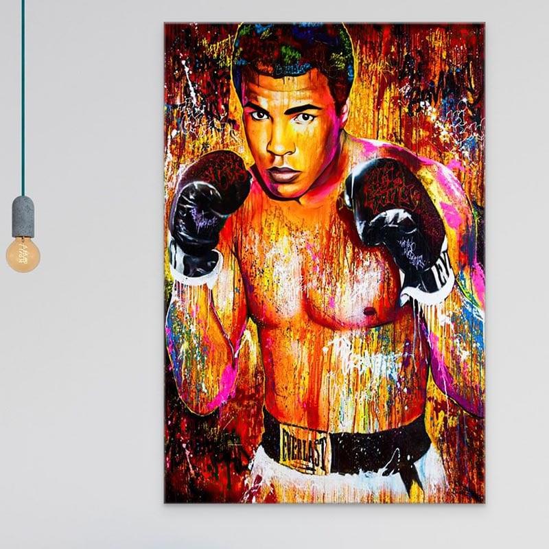 Tableau Street Art Mohamed Ali Graffiti - Montableaudeco