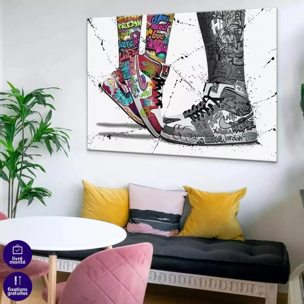 Tableau Street Art Nike Air - Montableaudeco