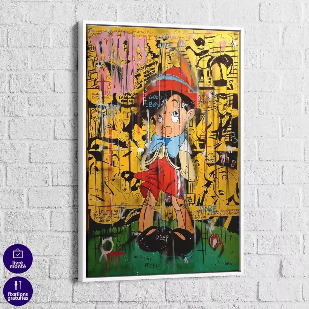 Tableau Street Art Pinocchio - Montableaudeco