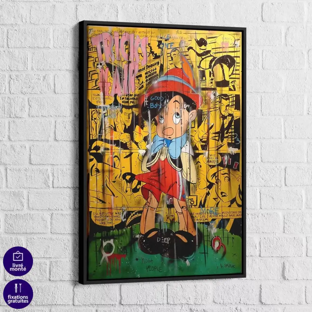 Tableau Street Art Pinocchio - Montableaudeco