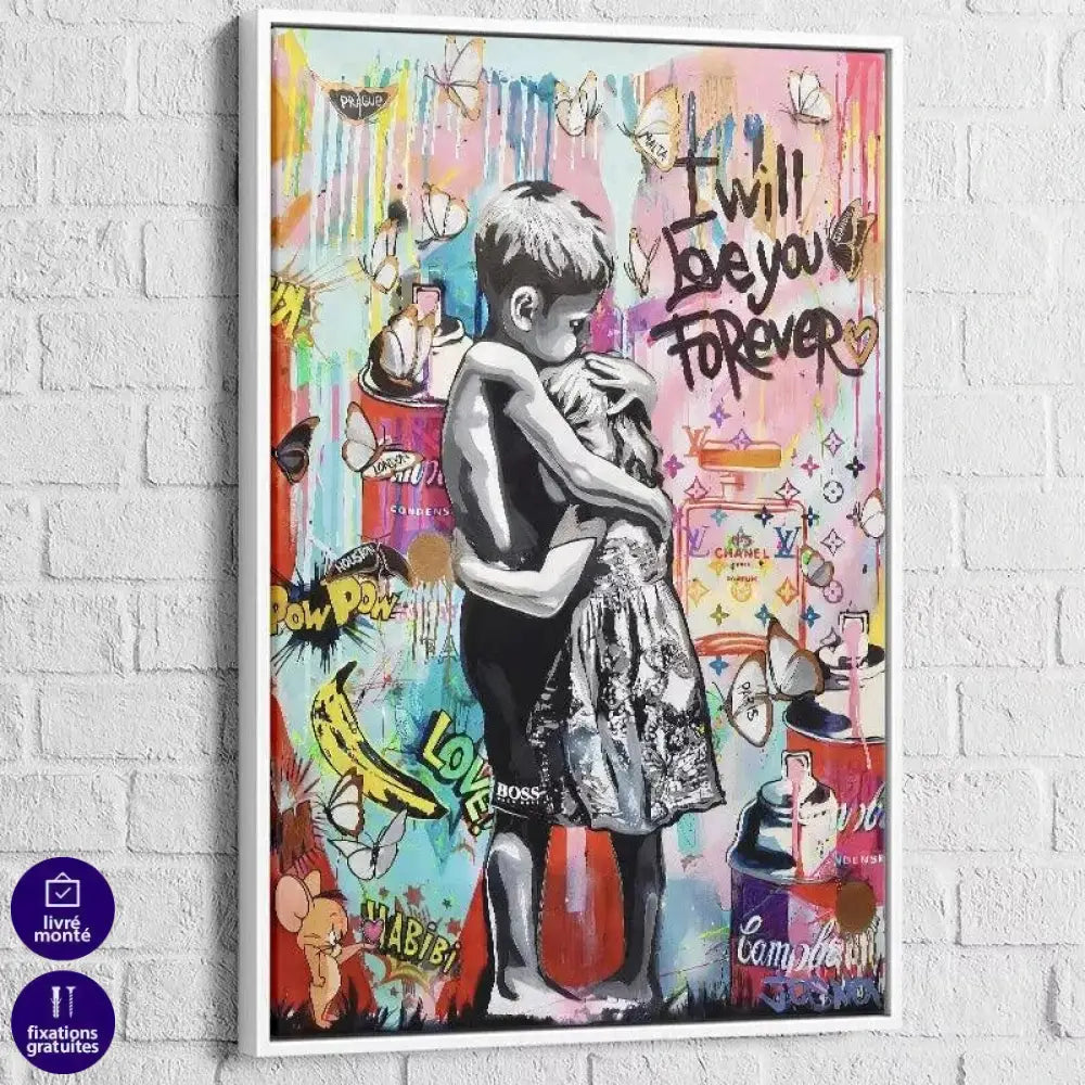 Tableau Street Art Premiers Baisers - Montableaudeco