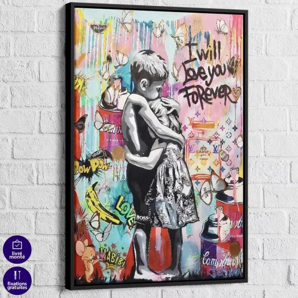 Tableau Street Art Premiers Baisers - Montableaudeco