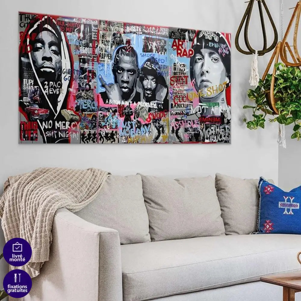 Tableau Street Art Rap All Stars - Montableaudeco