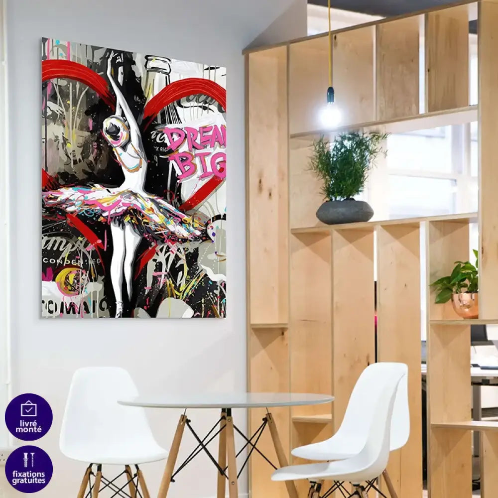 œuvre murale inspirante Dream Big


