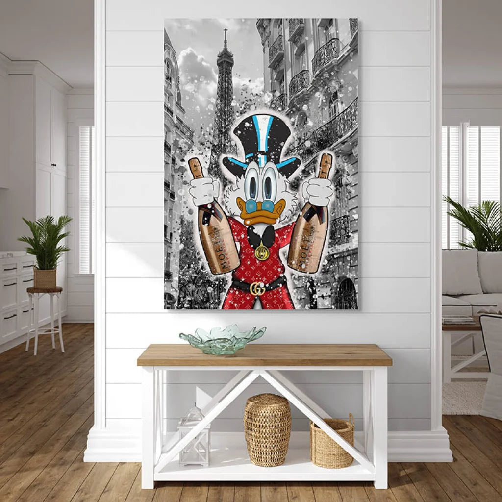 Tableau Street Art Rich Duck in Paris Tableau Street Art