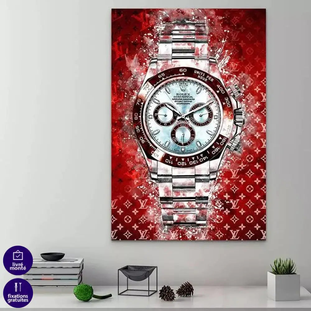 Tableau Street Art Rolex Louis Vuitton - Montableaudeco