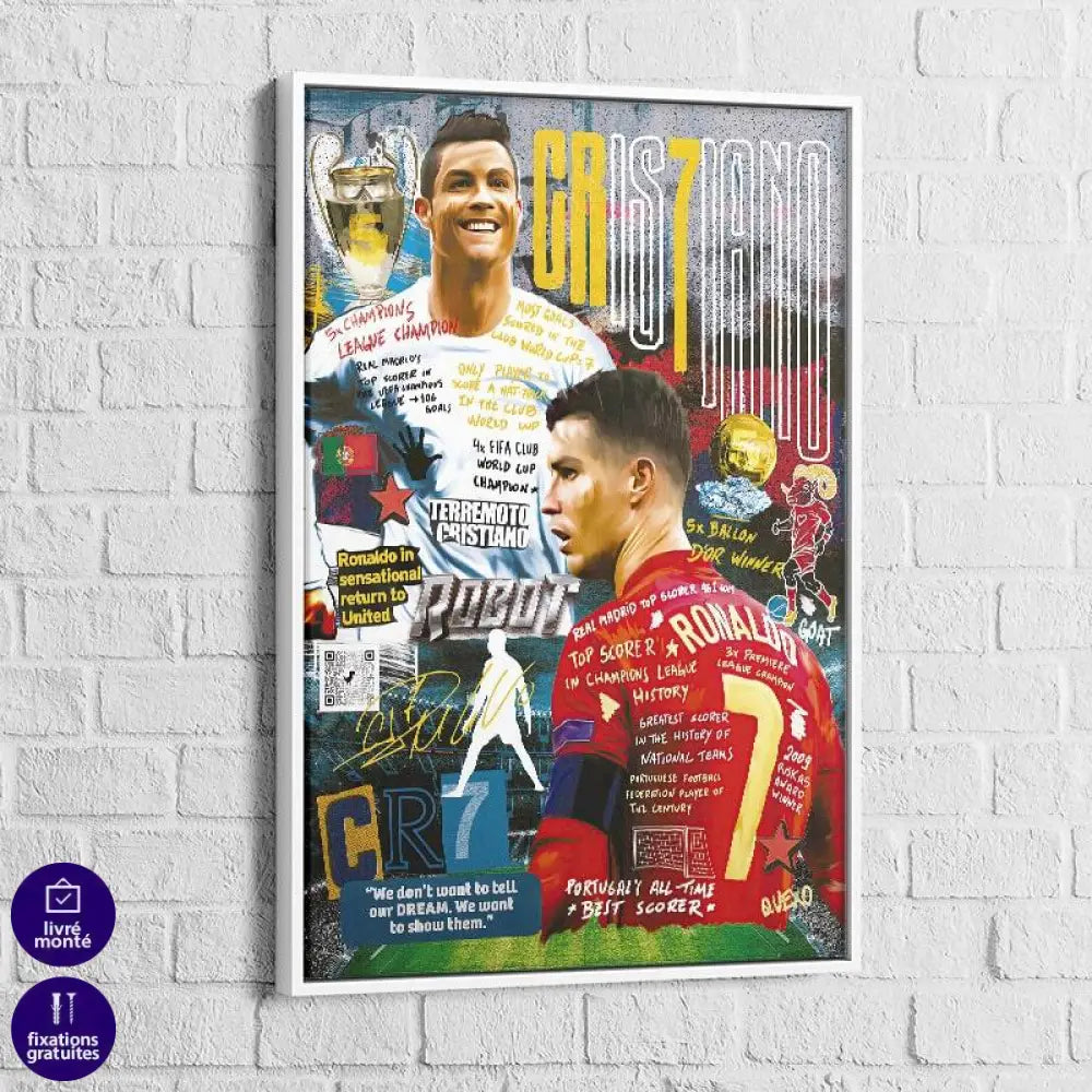 Tableau Street Art Ronaldo CR7 - Montableaudeco
