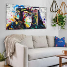 tableau street art singe boombox