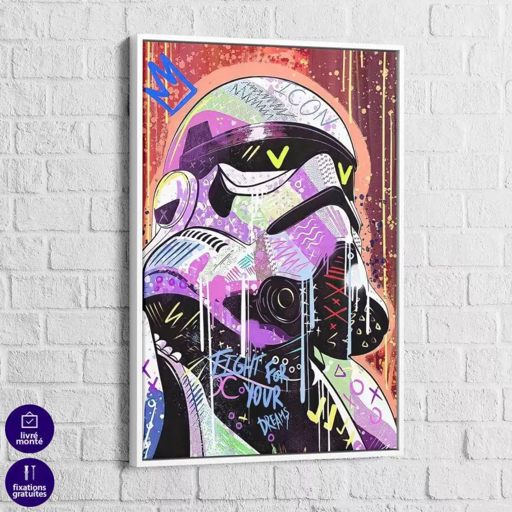 Tableau Street Art Star Wars Stormtrooper - Montableaudeco