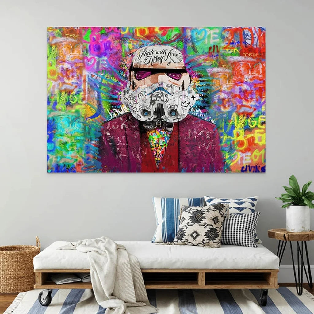 Tableau Street Art Stormtrooper 40x60cm / Affiche sans cadre Tableau Street Art