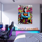 Superman graffiti poster for wall decoration