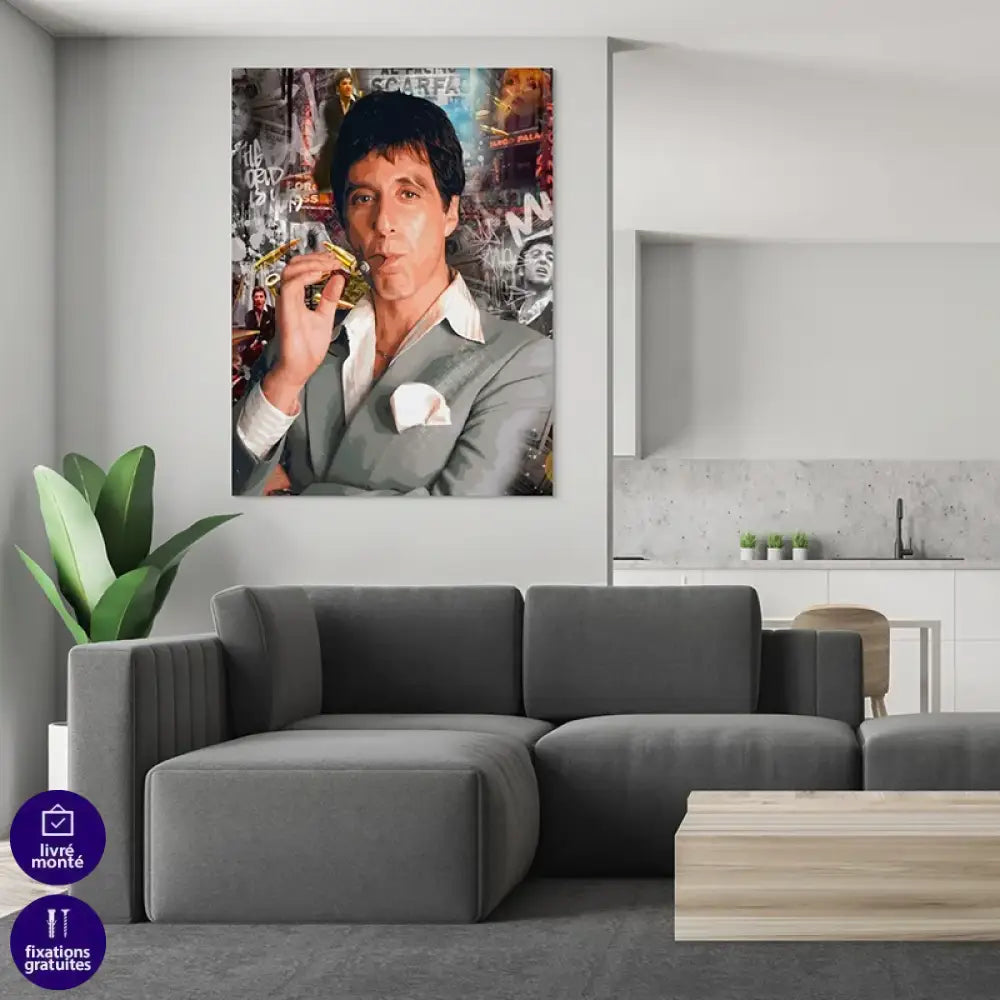 portrait street art Scarface luxe