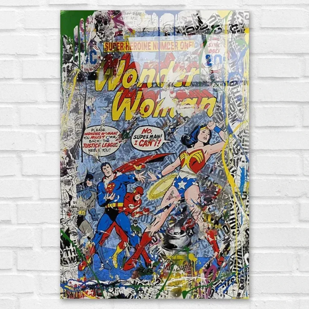 Tableau Street Art Wonder Woman - Montableaudeco