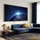 wall art seen from space europe nighttime illumination