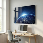 Tableau Terre L’ Europe Vue de l’Espace - 40x80cm / Plexiglas - Tableau Espace