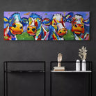 Tableau Vache Colorée Ho Les Filles ! - Montableaudeco