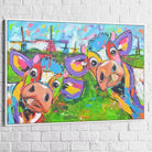 Tableau Vache Colorée Les Copines - Montableaudeco