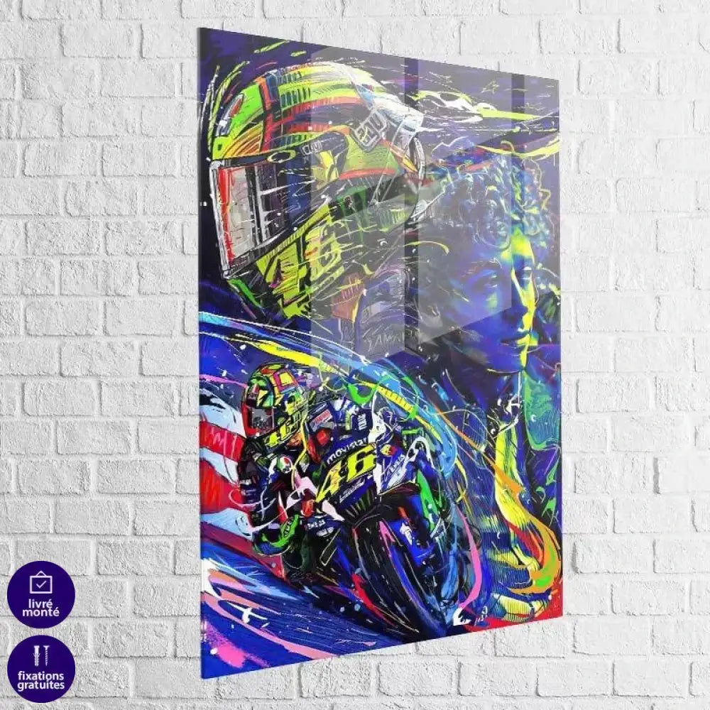 Tableau Valentino Rossi MotoCycle - Montableaudeco