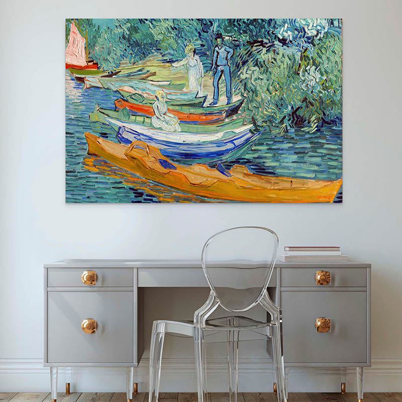 Tableau Van Gogh bord de l'oise