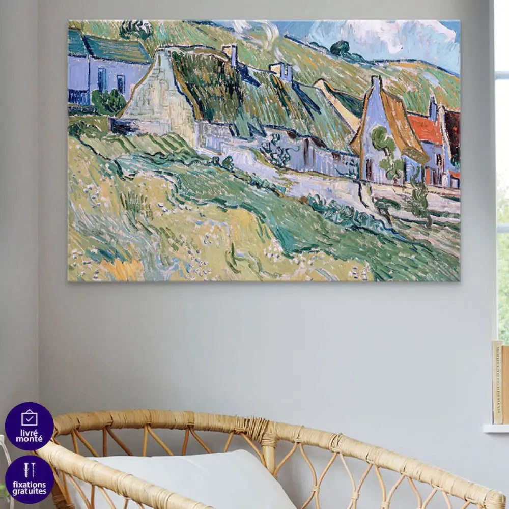  tableau van gogh les chaumières B
