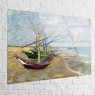 Tableau Vincent Van Gogh Bateau de Pêche à Saintes Maries - Montableaudeco