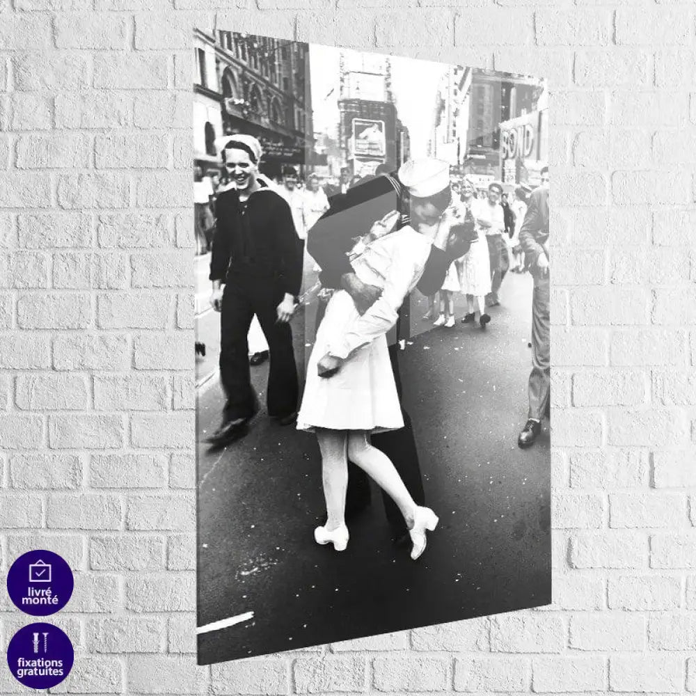 Tableau Vintage Le Baiser de Time Square 1945 - Montableaudeco