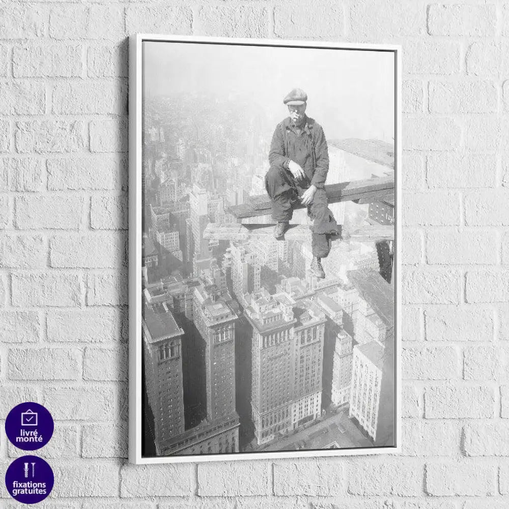 Tableau Vintage Travaux sur New York - Montableaudeco