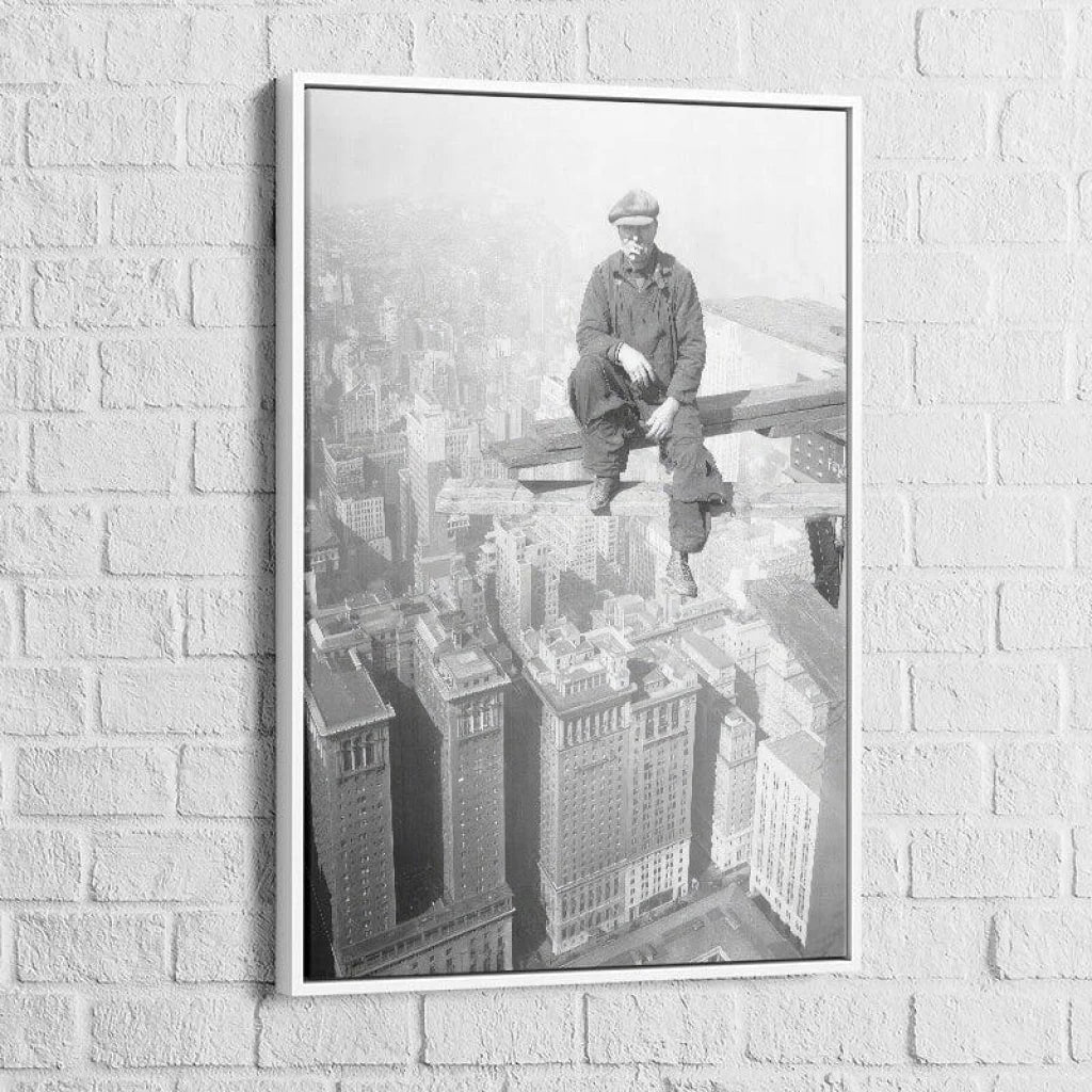 Tableau Vintage Travaux sur New York - Montableaudeco